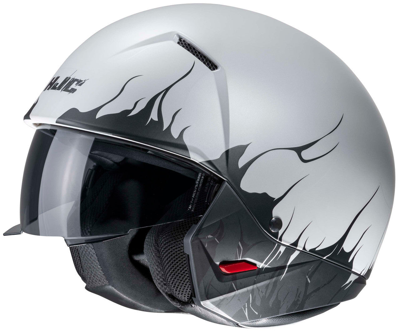 HJC-i20-SCRAW-Open-Face-Motorcycle-Helmet-Black/Grey-No Chin-View