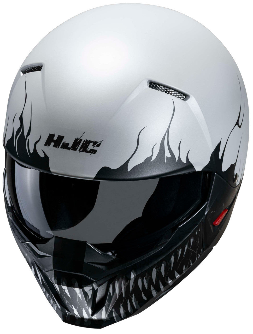 HJC-i20-SCRAW-Open-Face-Motorcycle-Helmet-Black/Grey-Top-View