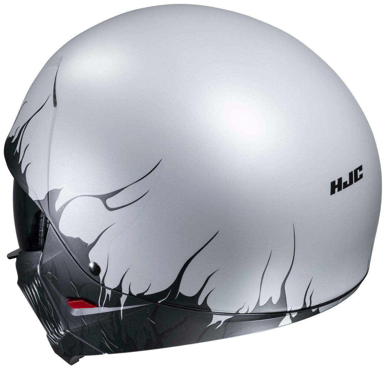 HJC-i20-SCRAW-Open-Face-Motorcycle-Helmet-Black/Grey-Rear-View