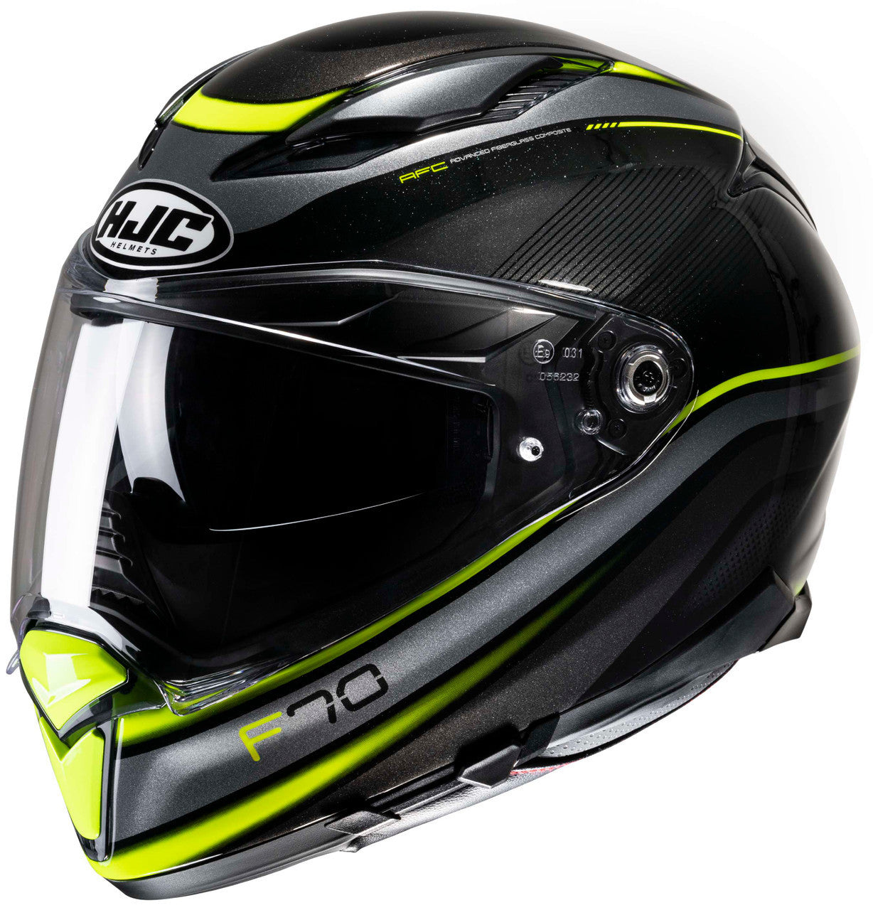 HJC-F70-DIWEN-Full-Face-Motorcycle-Helmet-Black/Grey/Hi-Viz-Main