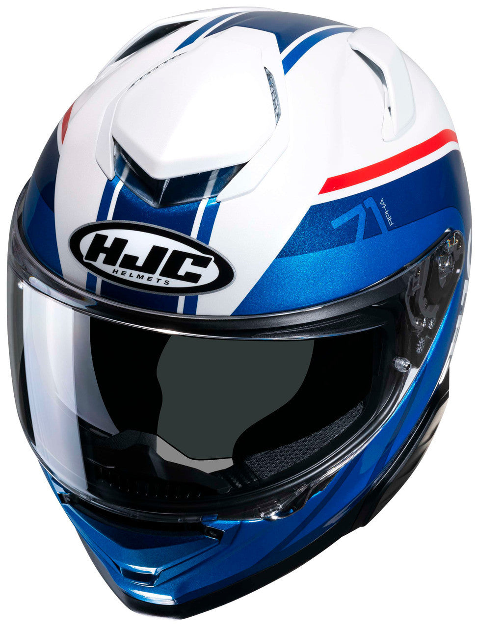 HJC-RPHA-71-MAPOS-Full-Face-Motorcycle-Helmet-Blue/White/Red-Top-View