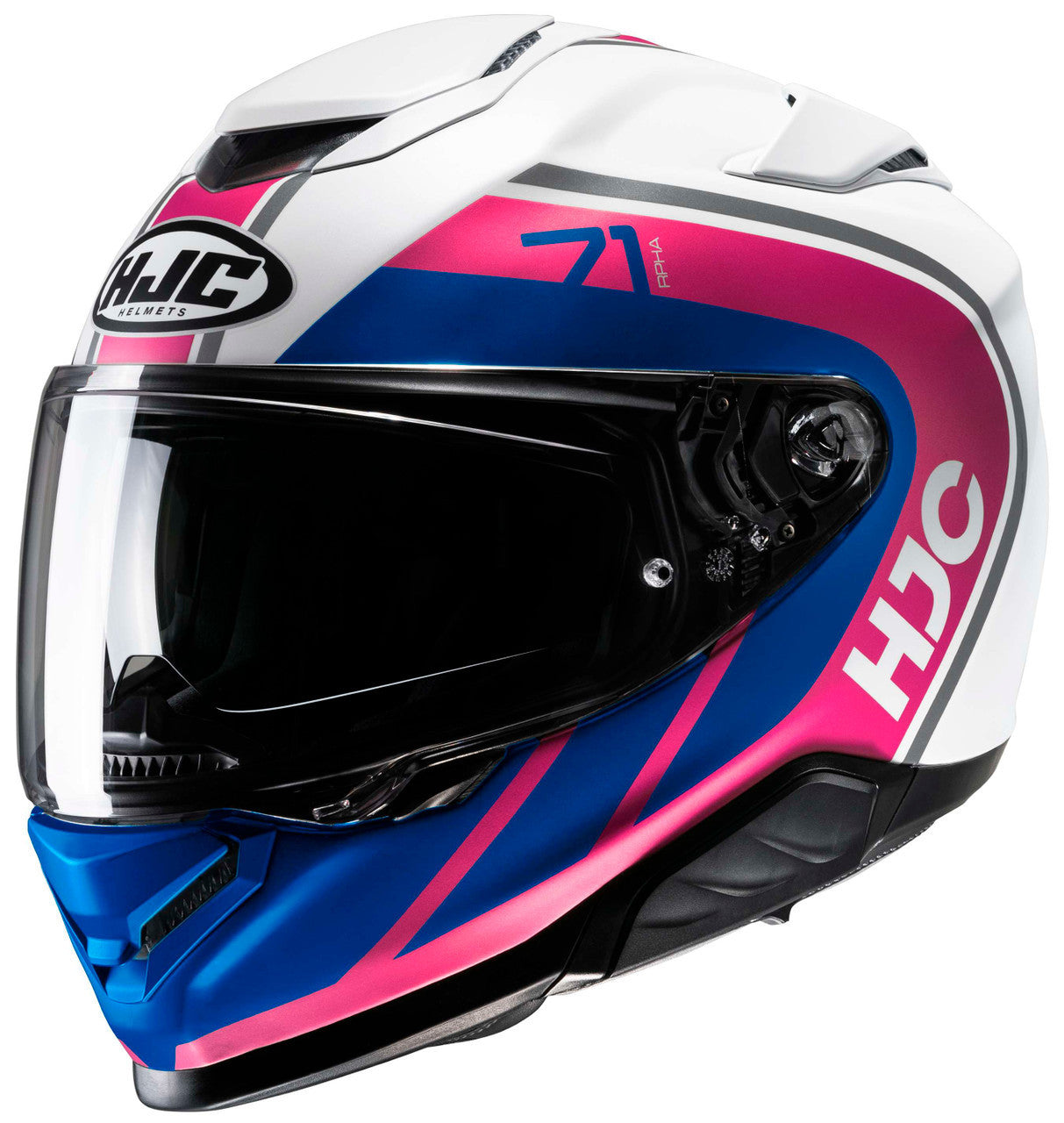 HJC-RPHA-71-MAPOS-Full-Face-Motorcycle-Helmet-White/ Rubine/Blue-Main