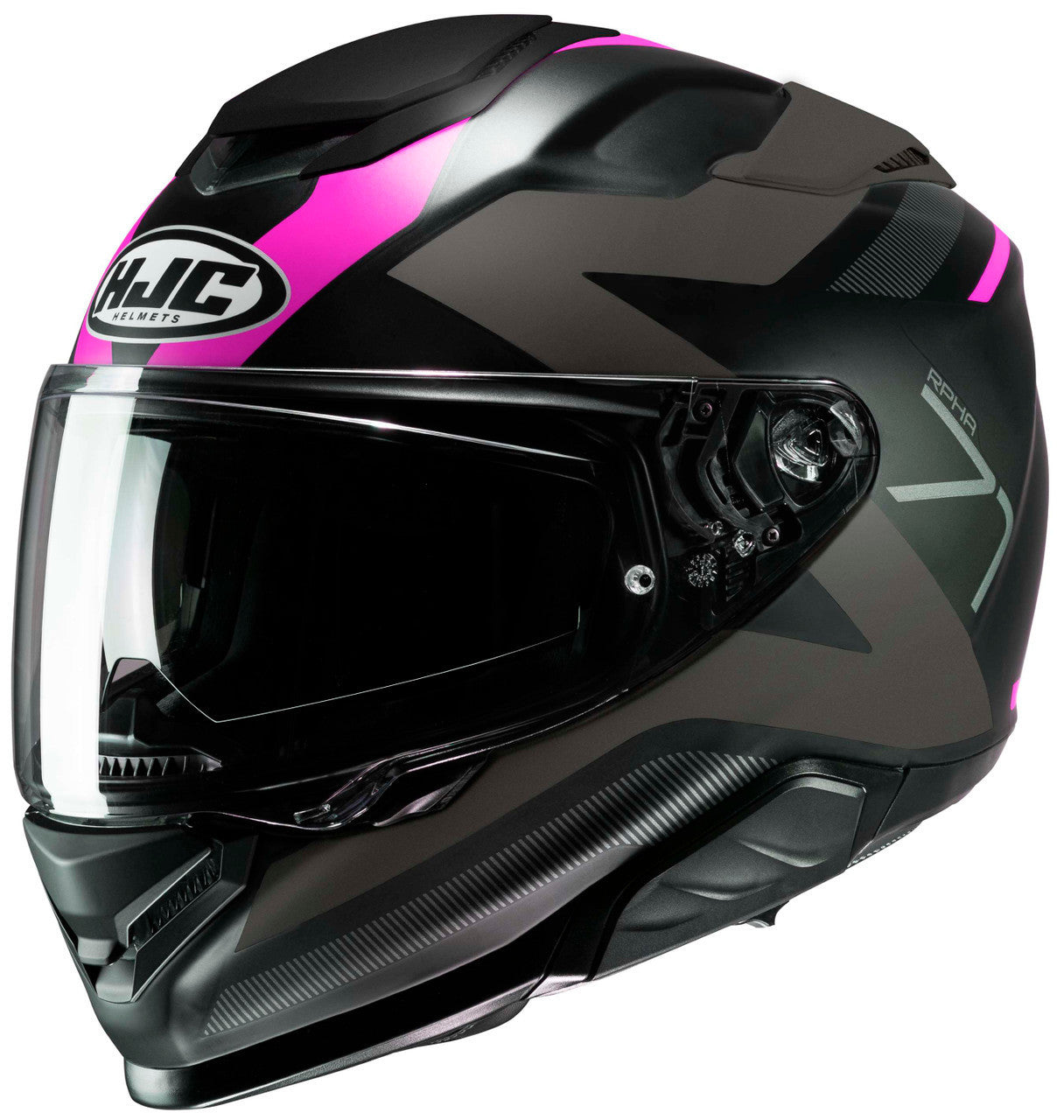 HJC-RPHA-71-PINNA-Full-Face-Motorcycle-Helmet-Black/Gray/Rubine-Main