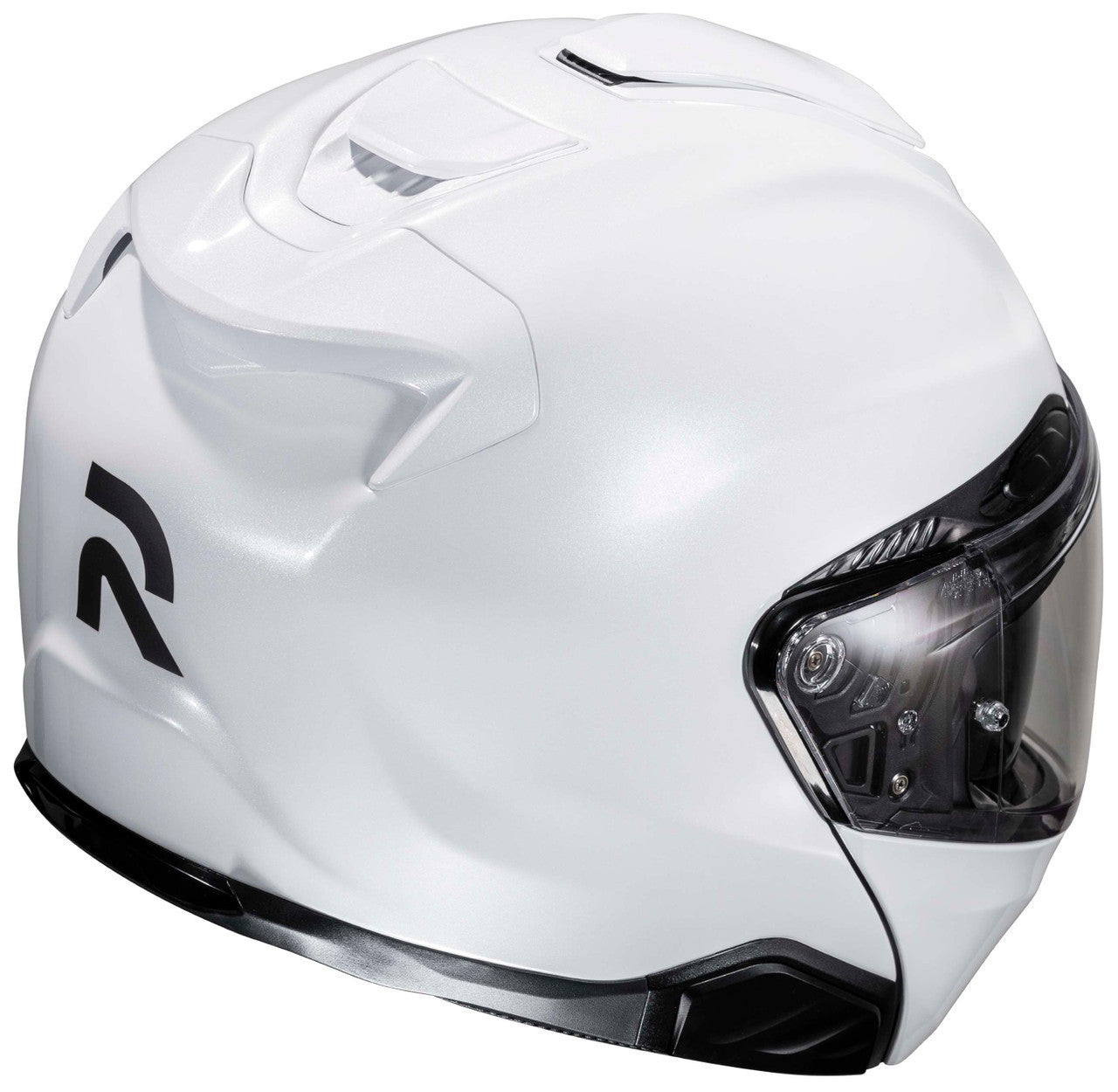 HJC-RPHA-91-Solid-Modular-Motorcycle-Helmet-White-Rear-Right-View