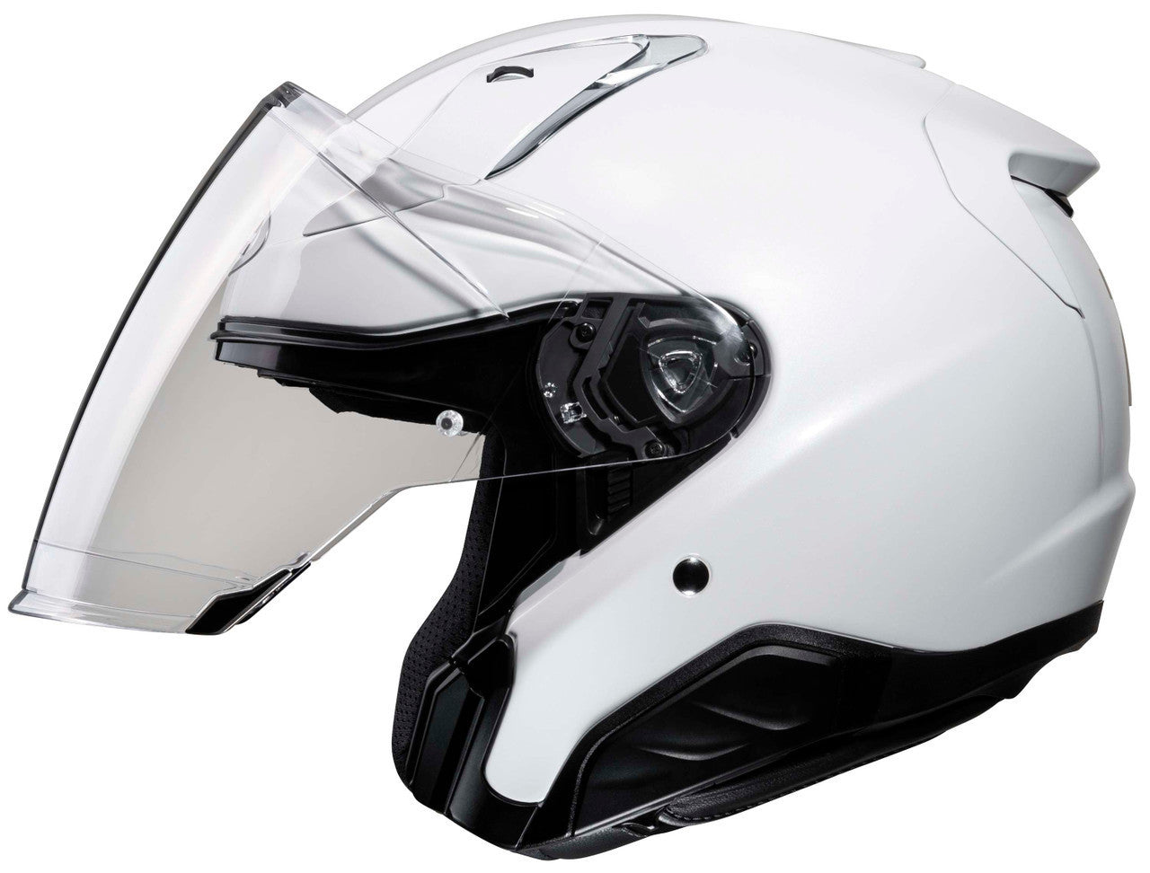 HJC-RPHA-31-Solid-Open-Face-Motorcycle-Helmet-White-Shield Half Up-View