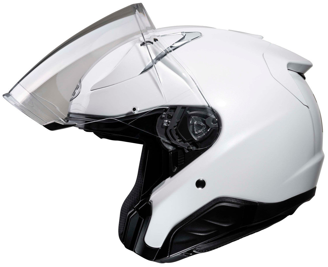 HJC-RPHA-31-Solid-Open-Face-Motorcycle-Helmet-White-Shield Up-View