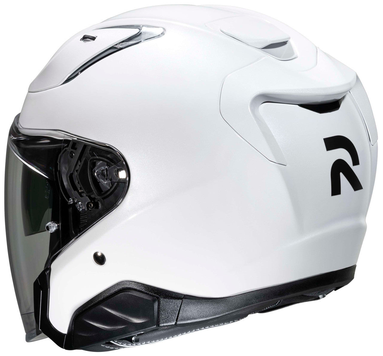 HJC-RPHA-31-Solid-Open-Face-Motorcycle-Helmet-White-Rear-View