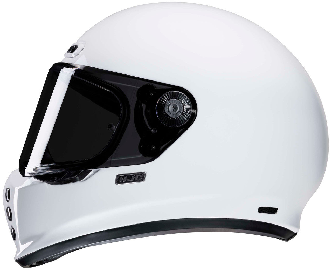 HJC-V10-Solid-Full-Face-Motorcycle-Helmet-White-Side-View