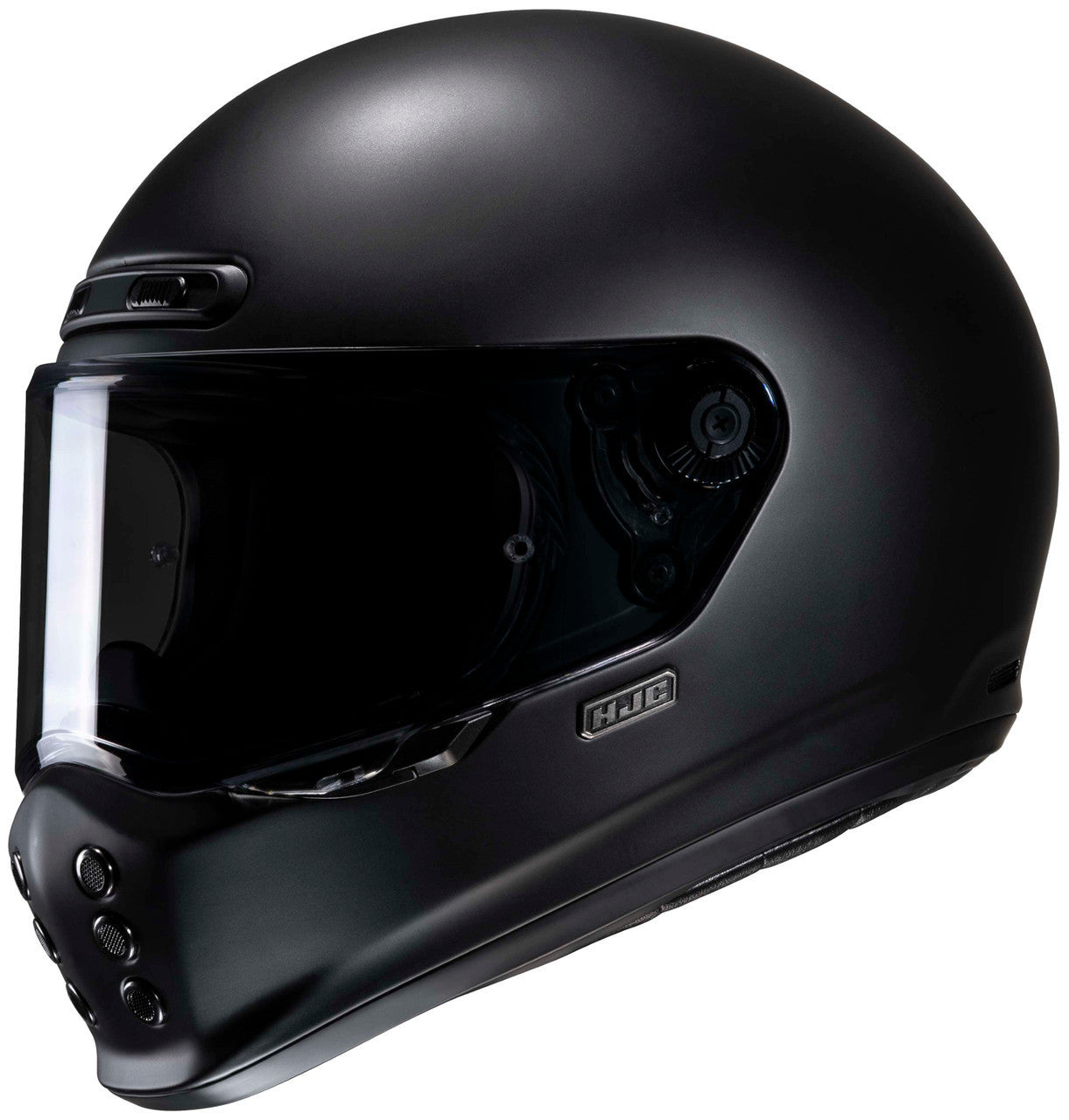 HJC-V10-Solid-Full-Face-Motorcycle-Helmet-Flat Black-Main