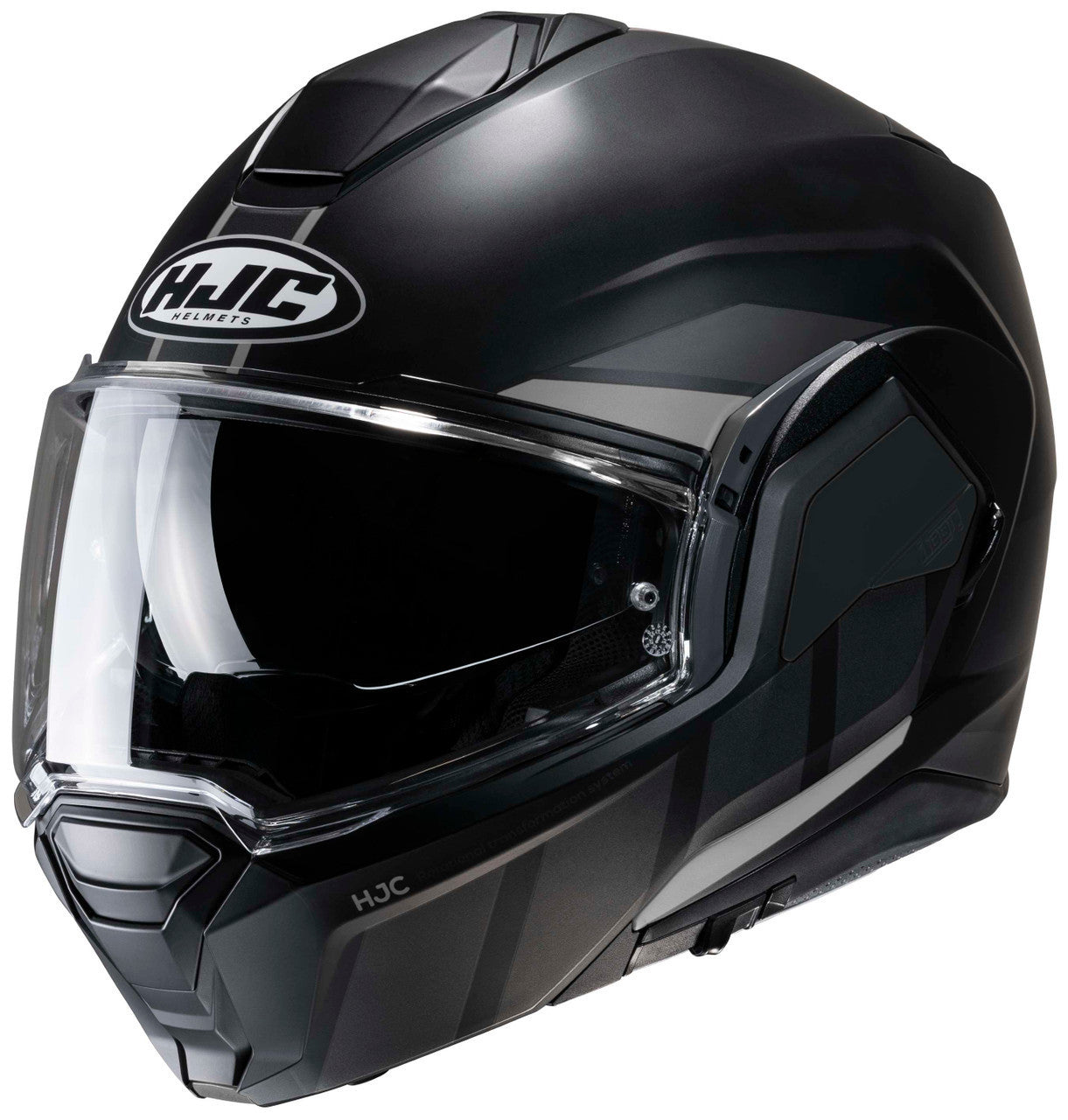 HJC-i100-BEIS-Modular-Motorcycle-Helmet-Black/Grey-Main