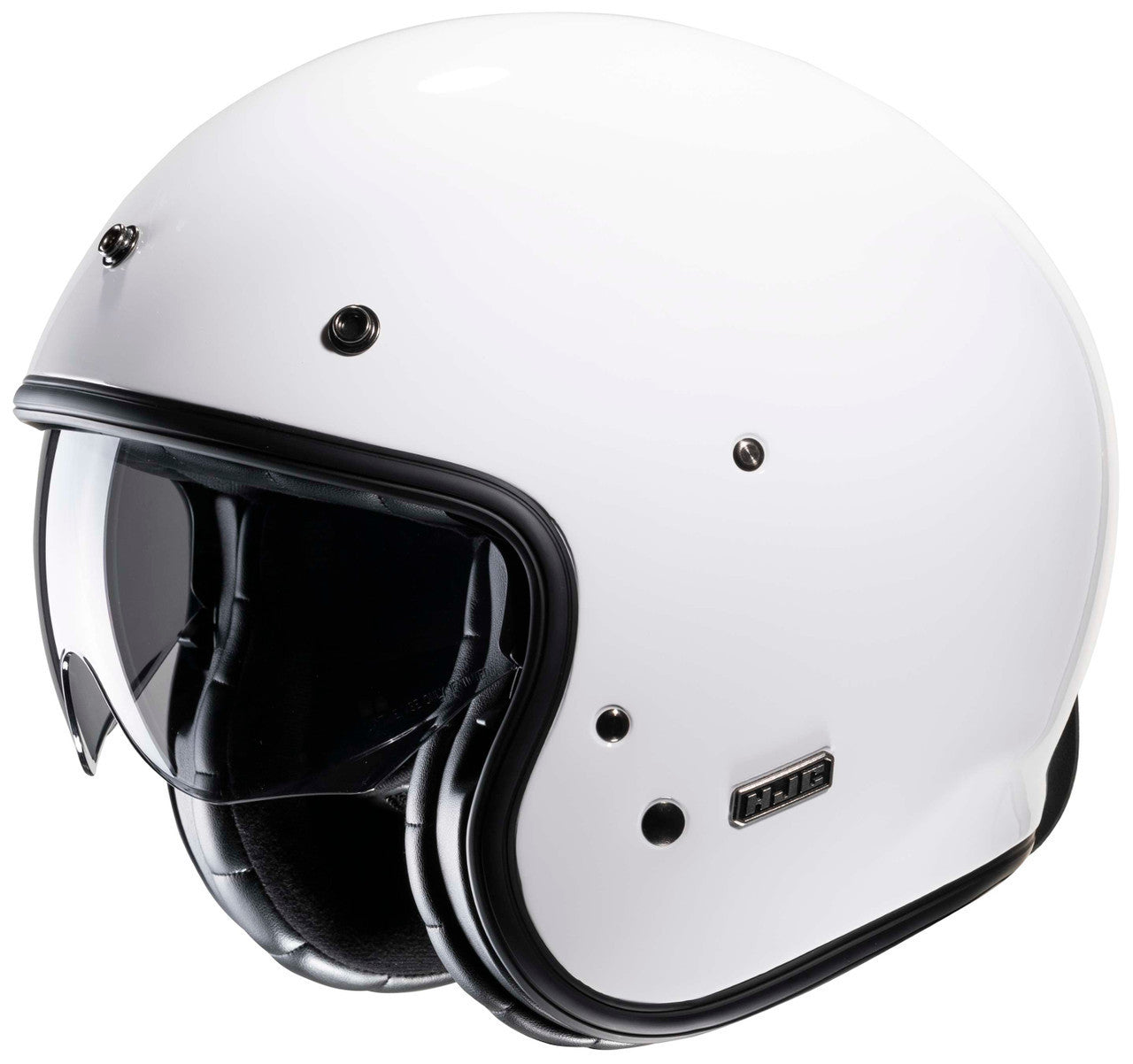 HJC-V31-Solid-Open-Face-Motorcycle-Helmet-White-Main