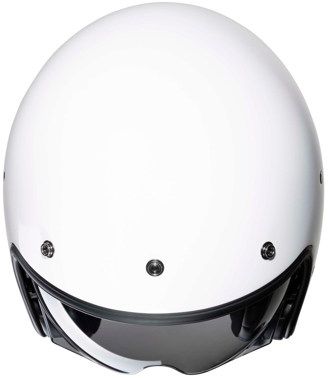 HJC-V31-Solid-Open-Face-Motorcycle-Helmet-White-Front-View