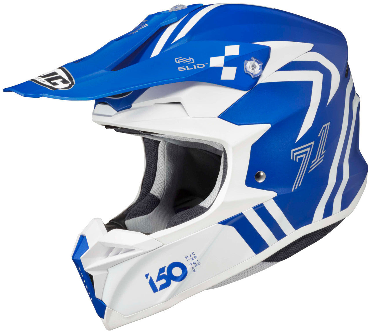 HJC-i50 HEX-Off-Road-Motorcycle-Helmet-Blue/White-Main