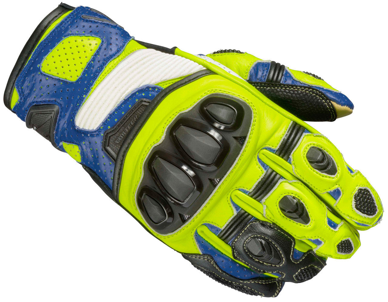 Cortech-Sector Pro-ST-Motorcycle-Riding-Gloves-Blue/Hi-Viz-Main