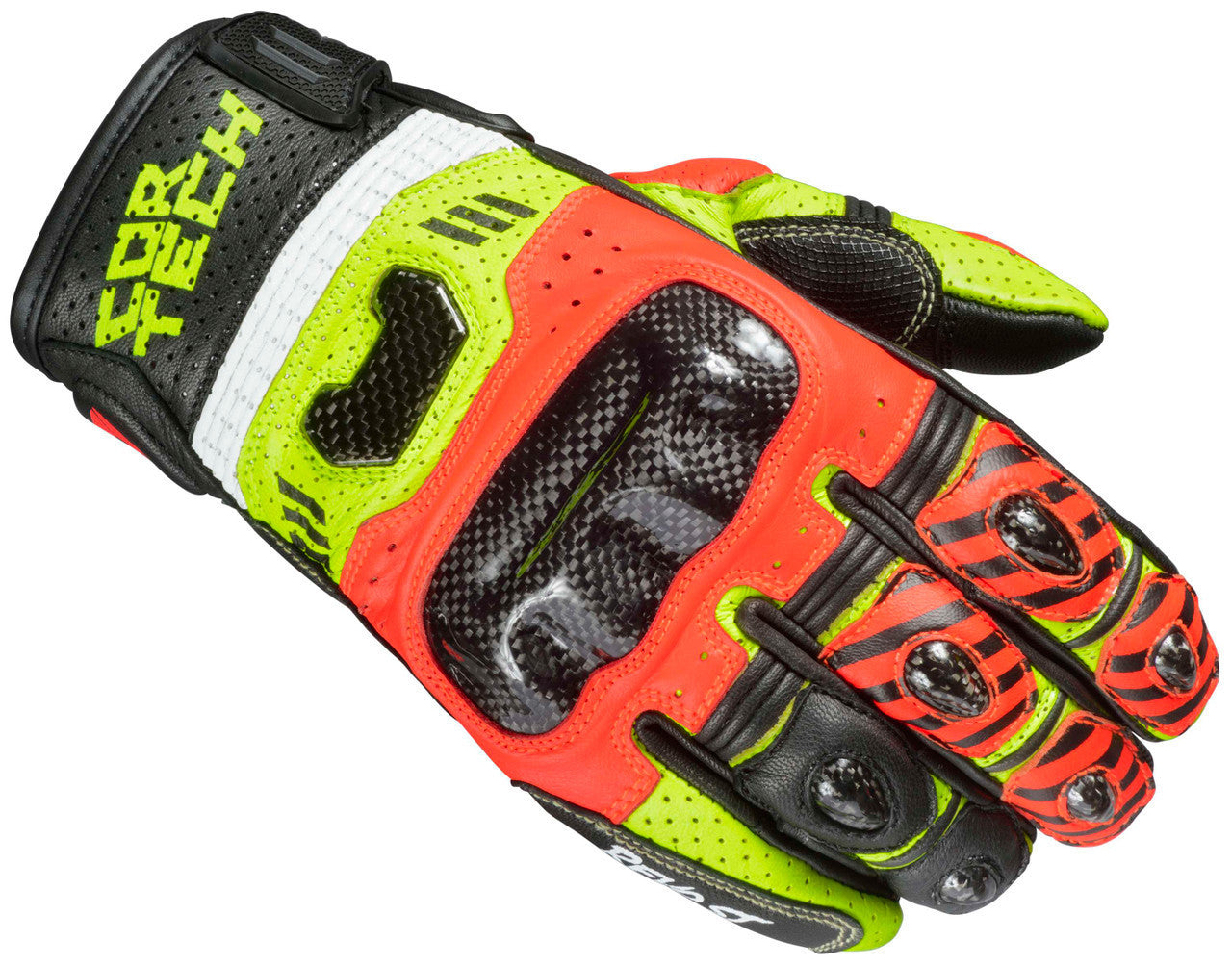 Cortech-Revo-Sport-ST-Motorcycle-Riding-Gloves-Red/Hi-Viz-Main