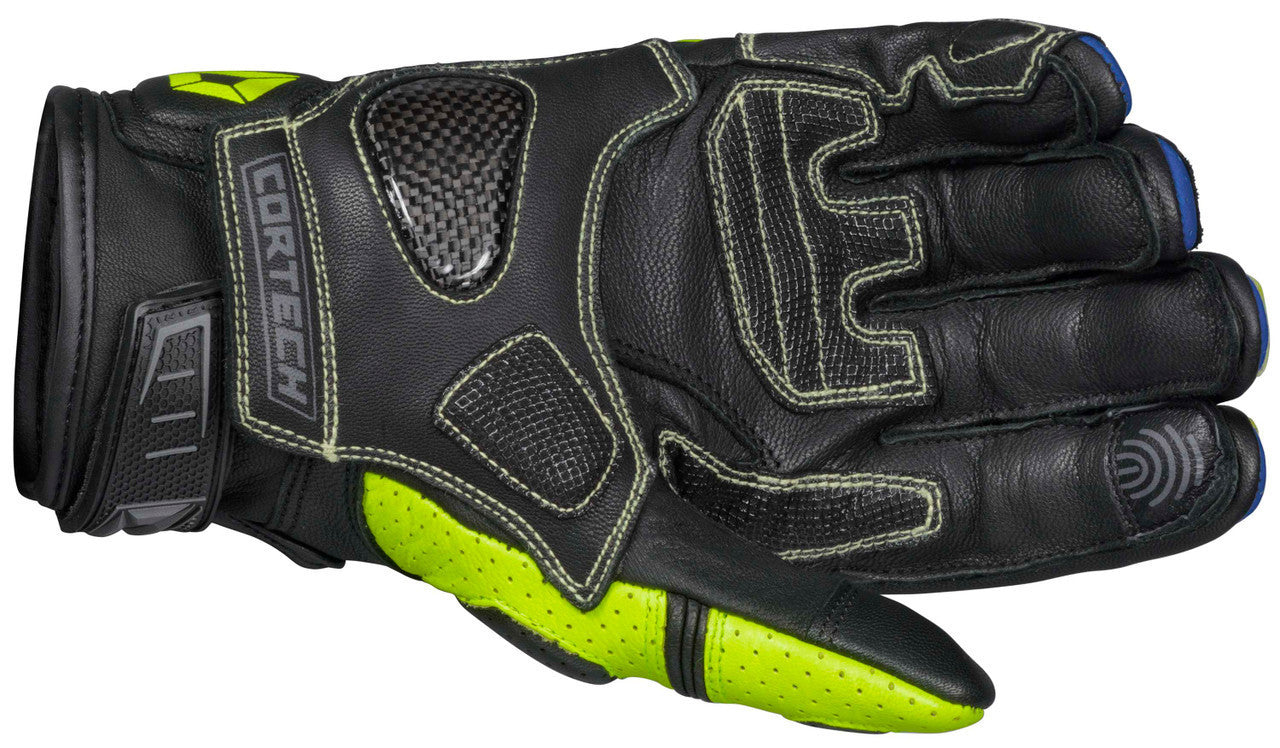 Cortech-Revo-Sport-ST-Motorcycle-Riding-Gloves-Black/Hi-Viz-Palm-View