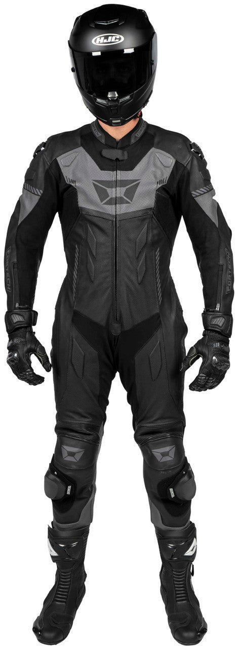 Cortech-Revo-Sport-Air-Mens-1-Piece-Motorcycle-Leather-Race-Suit-Black/Gun-Main