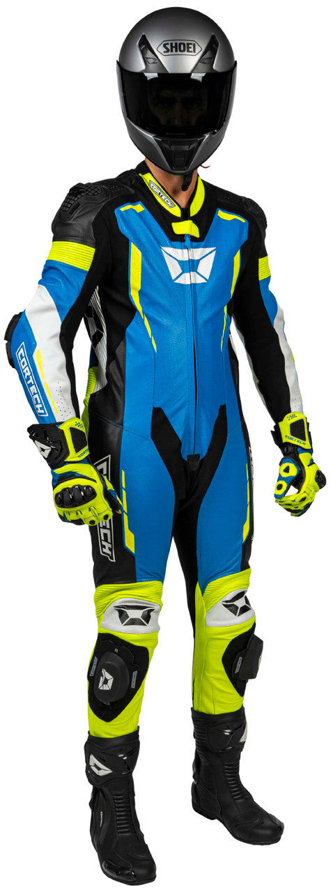 Cortech-Sector-Pro-Air-Motorcycle-Race-Suit-Blue/Hi-Viz-Main