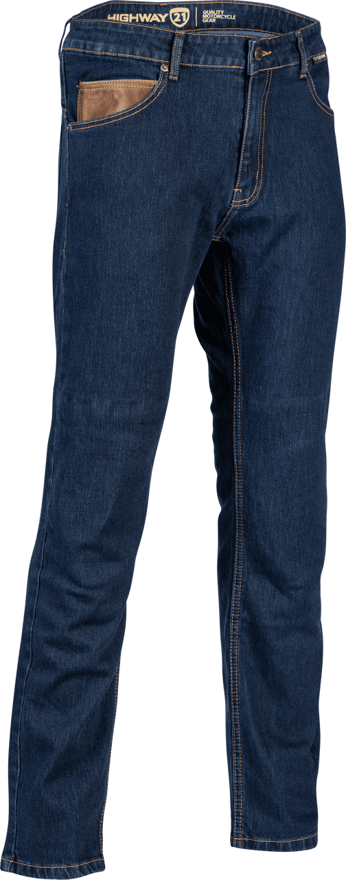 Highway-21-Stronghold-Mens-Motorcycle-Riding-Jeans-Blue-Front-View