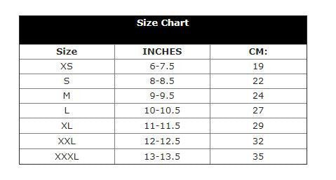 Vance VL434 AirFlow II Mesh / Textile Motorcycle Gloves- Size Chart