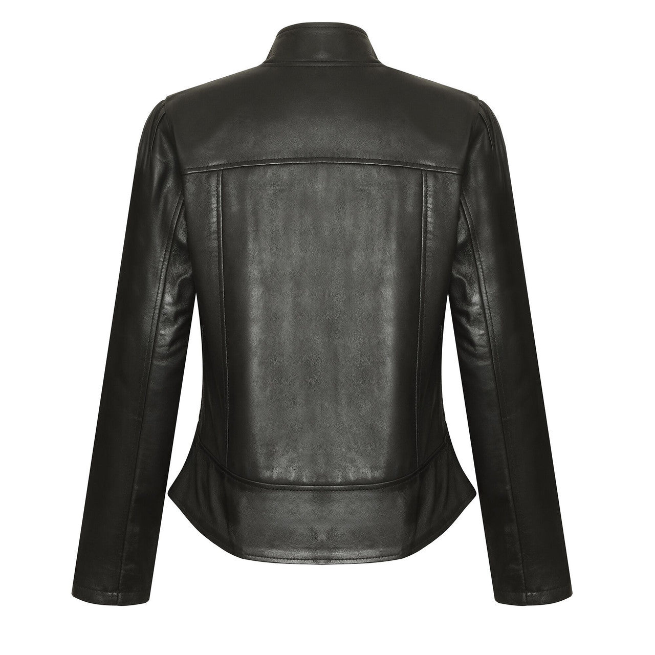 Vance-Leathers-VL650B-Ladies-Premium-Soft-Lightweight-Black-Fitted-Motorcycle-Leather-Jacket-Rear-View