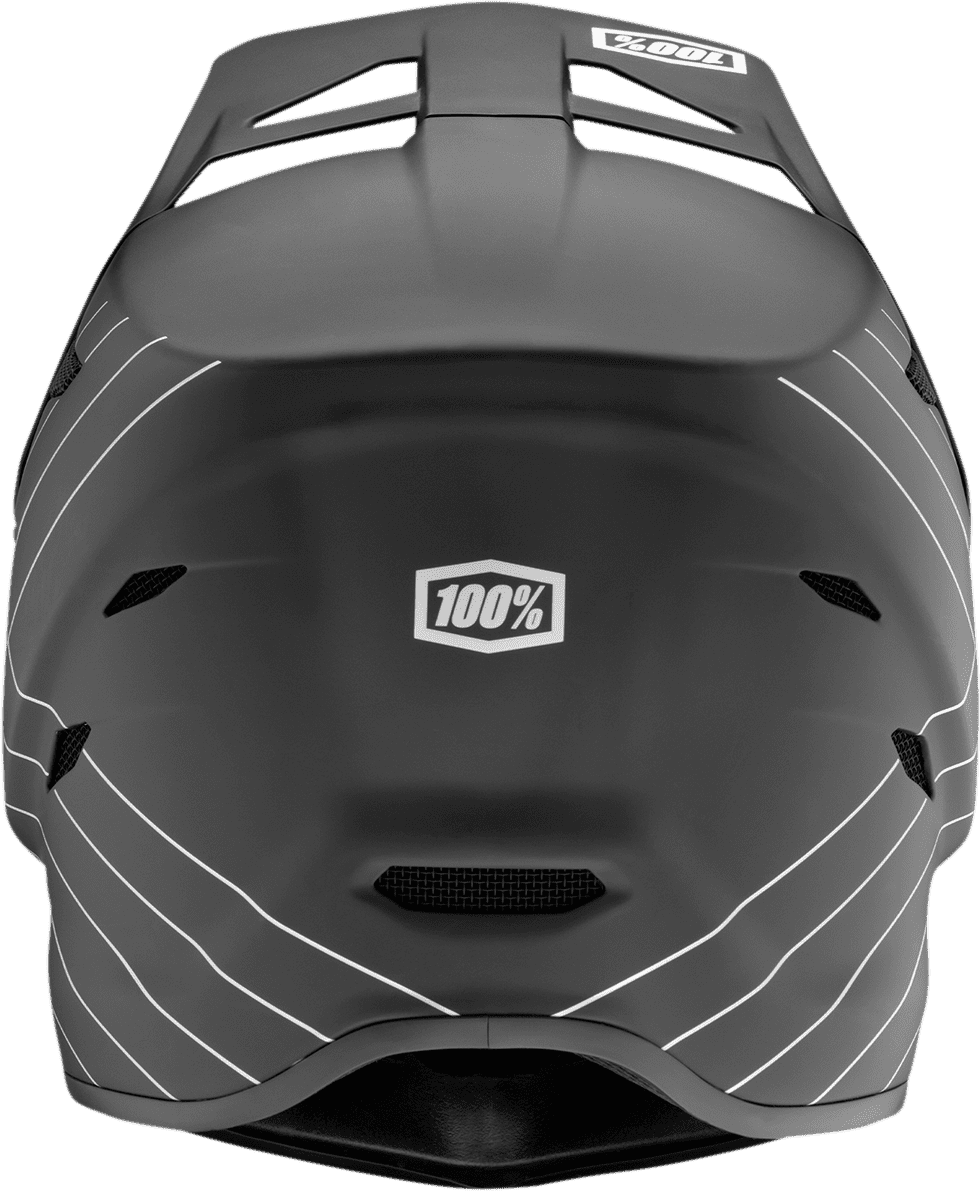 100%-STATUS-Youth-Essential-Black-Motorcycle-Helmet-Back-View