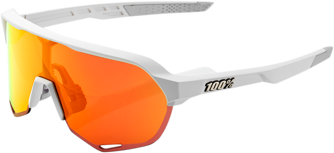 100%-S2-Performance-Motorcycle-Riding-Sunglasses-White/Red Mirror-Main