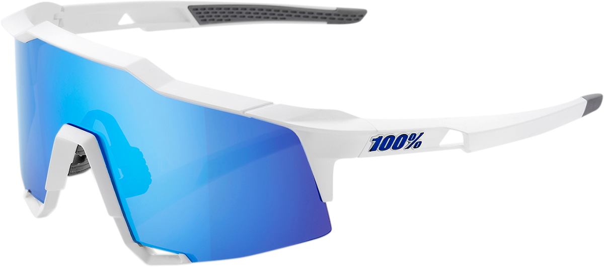 100%-Speedcraft-Performance-Motorcycle-Riding-Sunglasses-White/Blue Mirror-Main