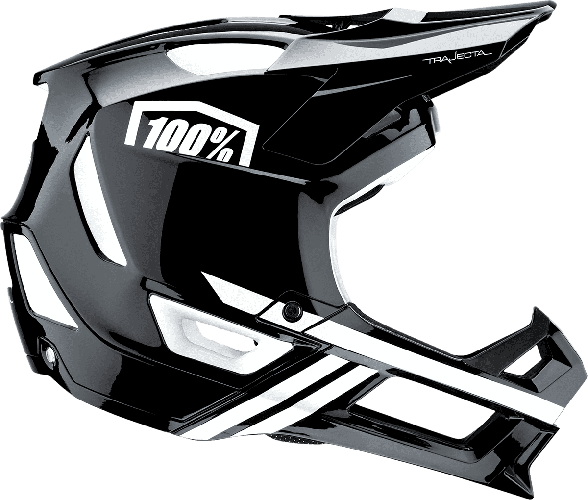 100%-Trajecta-Fidlock-Mountain-Bike-Helmet-Black/White-Main