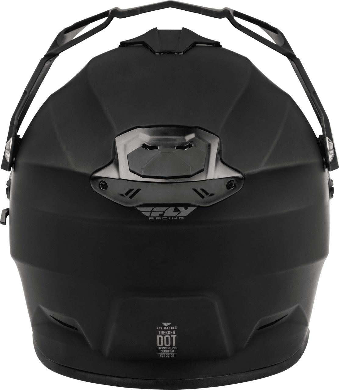 Fly-Racing-Trekker-Solid-Motorcycle-Helmet-Matte-Black-back-view