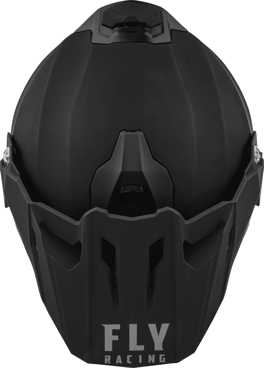 Fly-Racing-Trekker-Solid-Motorcycle-Helmet-Matte-Black-top-view