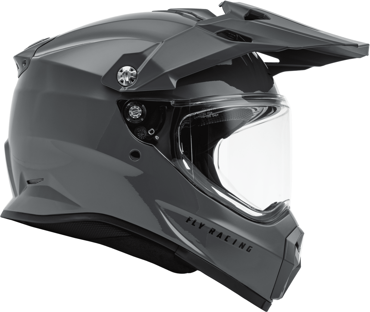 Fly-Racing-Trekker-Solid-Motorcycle-Helmet-Grey-side-view