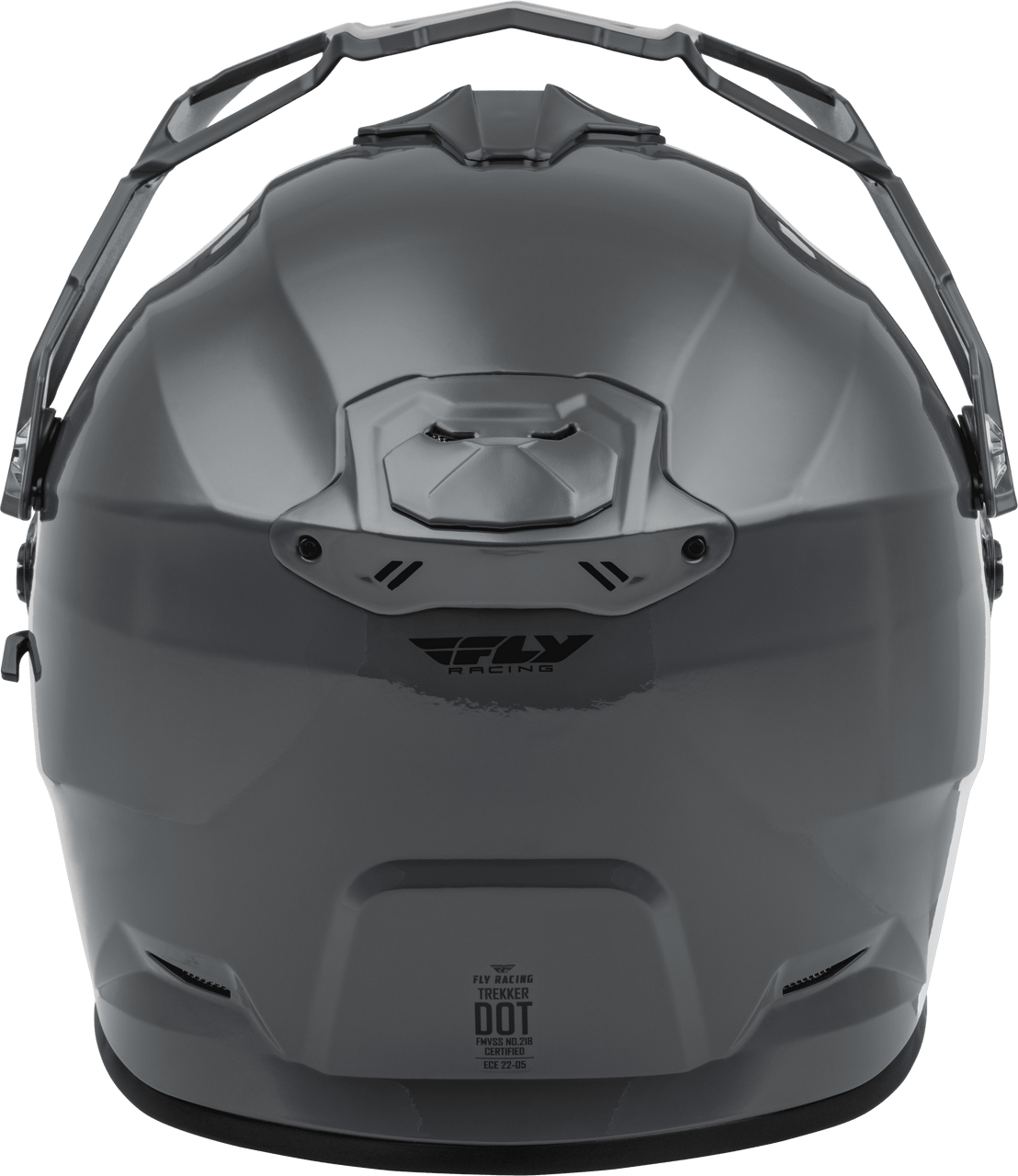 Fly-Racing-Trekker-Solid-Motorcycle-Helmet-Grey-back-view