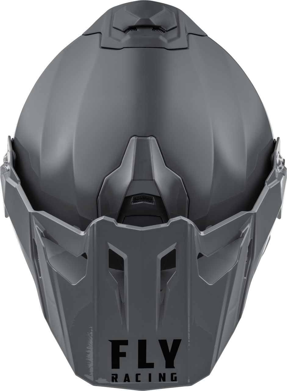 Fly-Racing-Trekker-Solid-Motorcycle-Helmet-Grey-Top-view