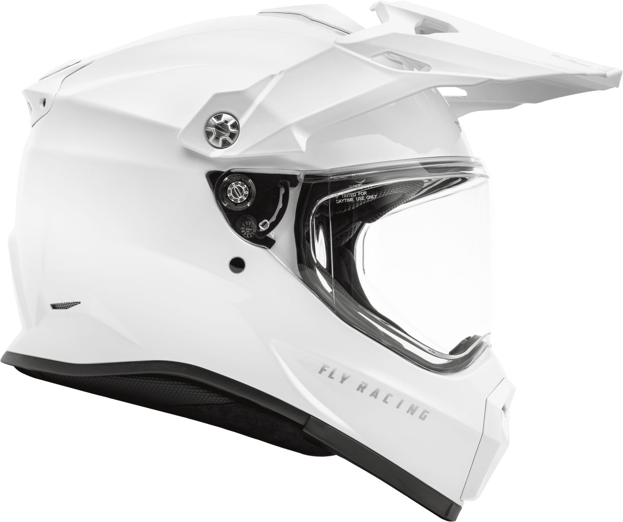 Fly-Racing-Trekker-Solid-Motorcycle-Helmet-White-side-view