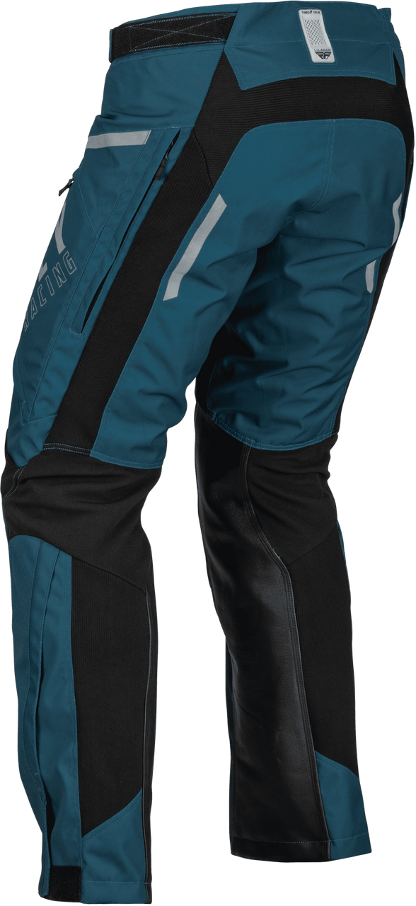 Fly-Racing-Patrol-Over-Boot-Motorcycle-Riding-Pants-blue-left-side-back-view