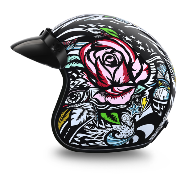 Daytona-Cruiser-Tribal-Motorcycle-Helmet-left-view