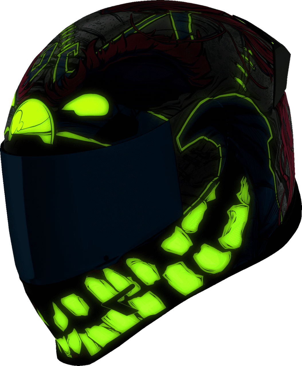 icon-airframe-pro-krazy-klown-2-full-face-motorcycle-helmet-night-view