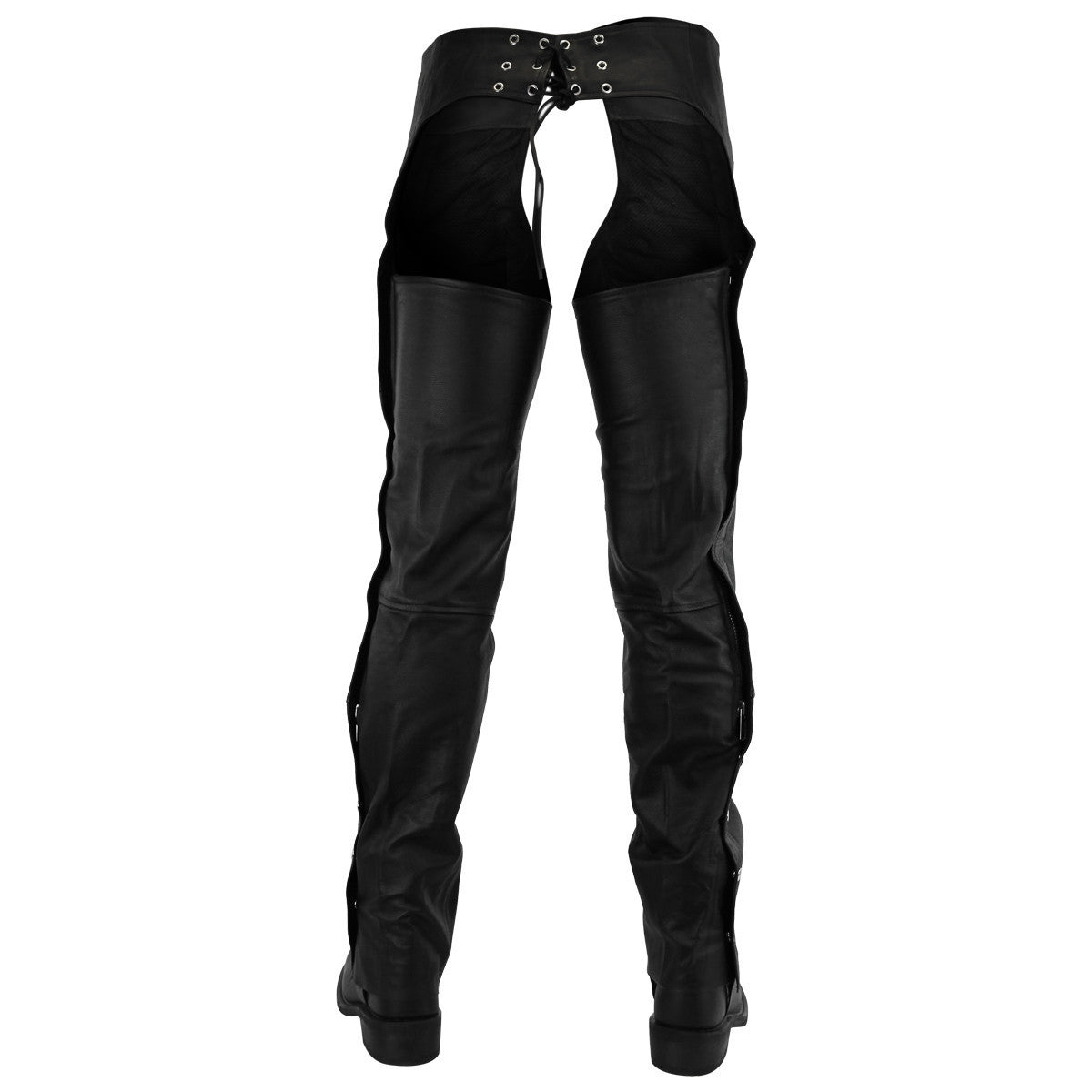 Jafrum-Premium-Cowhide-Deep-Pocket-Motorcycle-Leather-Chaps-Rear-View