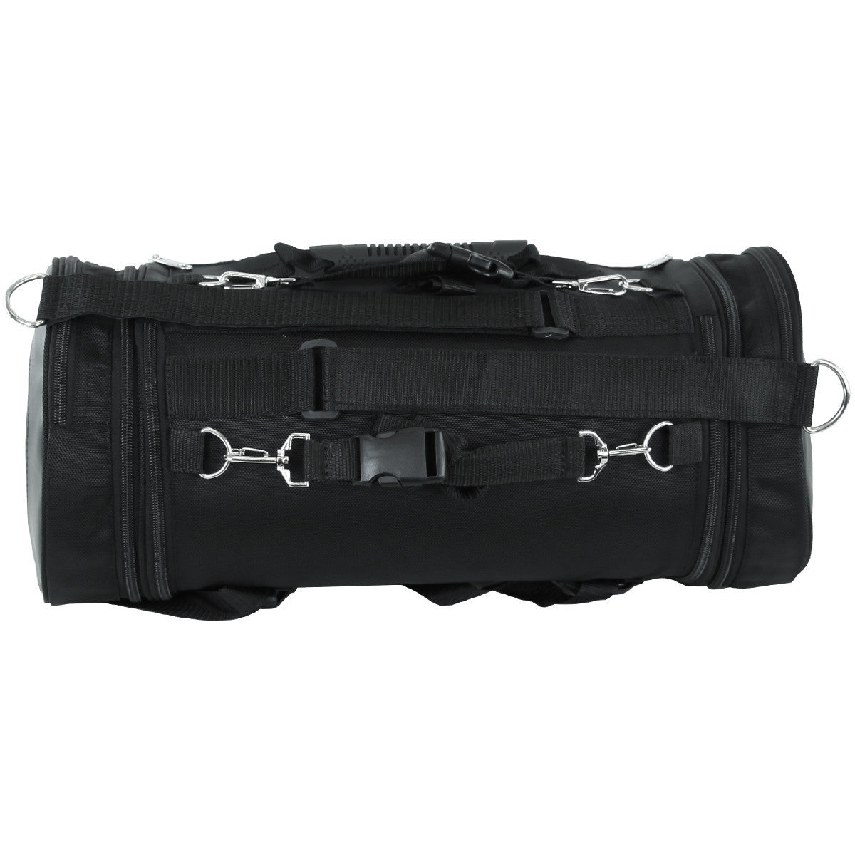 Jafrum-SB380-Black-Expandable-Motorcycle-Sissy-Bar-Roll-Bag-back-view