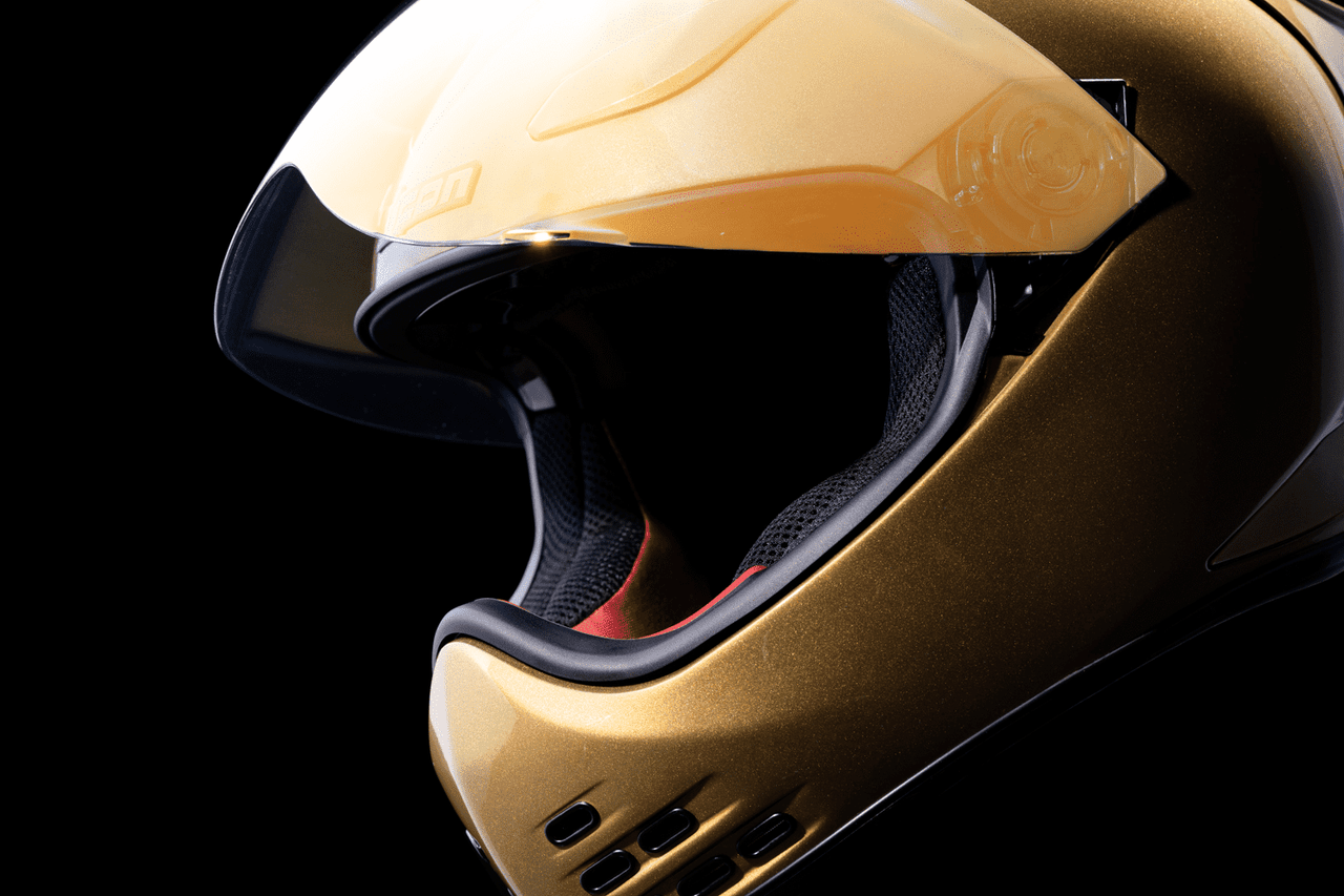 Icon-Domain-Cornelius-Full-Face-Motorcycle-Helmet-Gold-Open-Visor-View