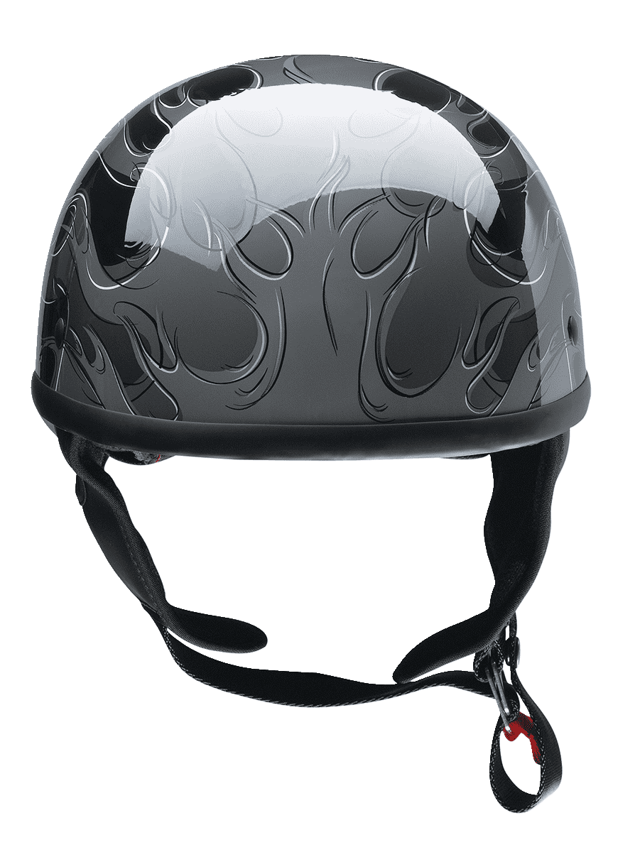 Z1R-CC-Beanie-Hellfire-Half-Face-Motorcycle-Helmet-Grey-front-view