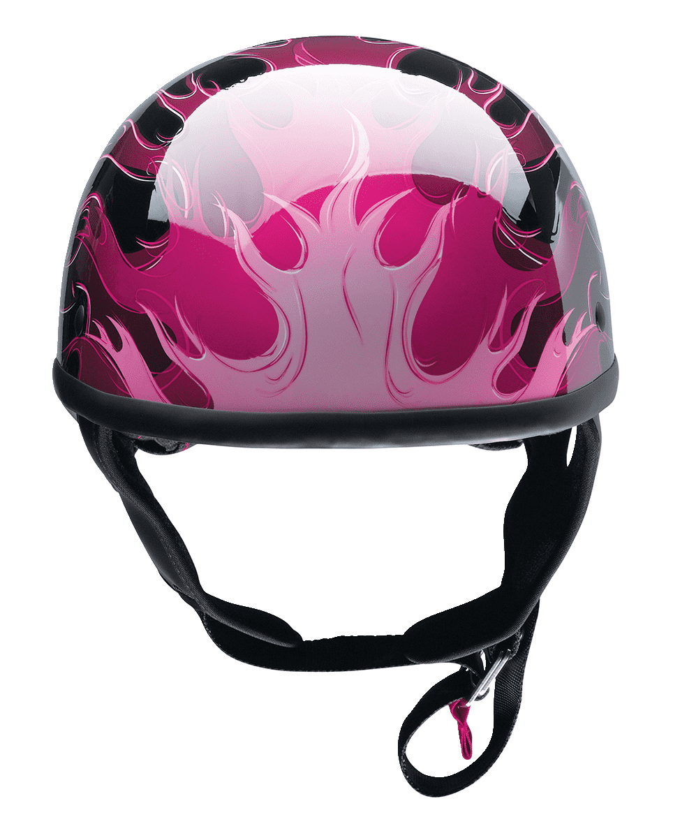 Z1R-CC-Beanie-Hellfire-Half-Face-Motorcycle-Helmet-pink-front-view