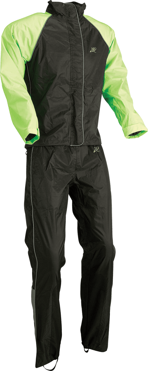 Z1R-Womens-2-Piece-Rainsuit-Motorcycle-Rain-Gear-black-hi-viz-main