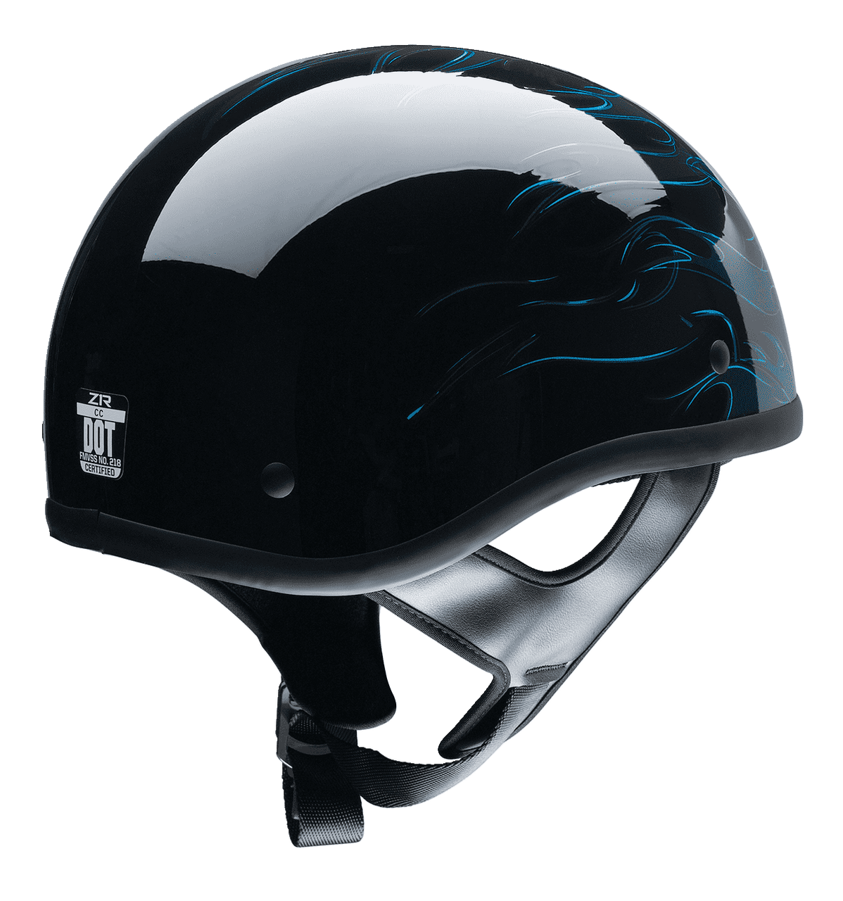 Z1R-CC-Beanie-Hellfire-Half-Face-Motorcycle-Helmet-blue-rear-side-view