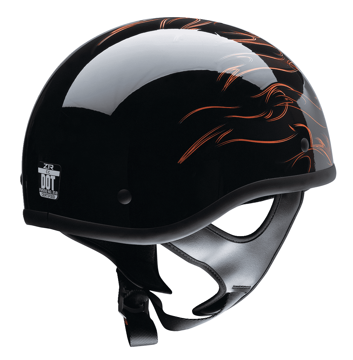 Z1R-CC-Beanie-Hellfire-Half-Face-Motorcycle-Helmet-Orange-rear-side-view