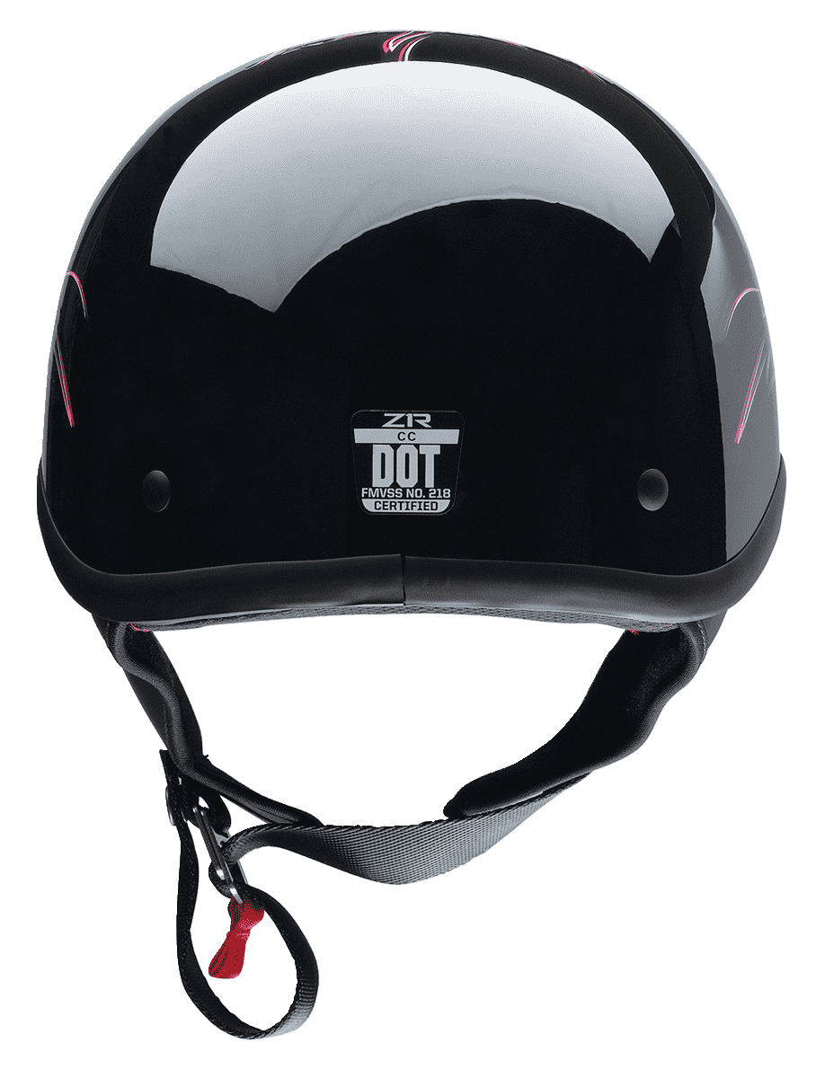 Z1R-CC-Beanie-Hellfire-Half-Face-Motorcycle-Helmet-pink-rear-view