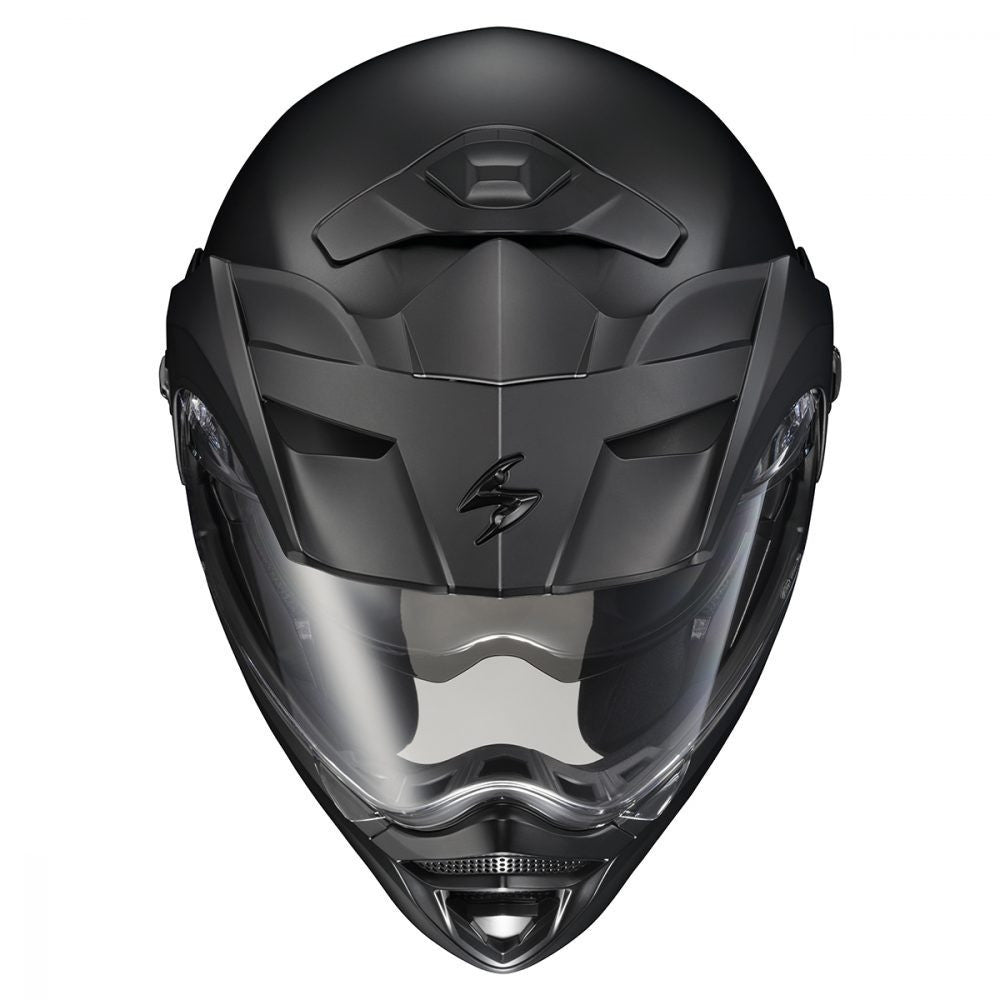 Scorpion-EXO-AT960-Solid-Modular-Motorcycle-Helmet-Matte-Black-Top-view