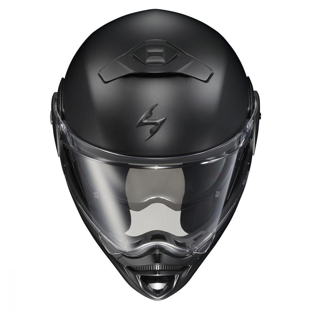 Scorpion-EXO-AT960-Solid-Modular-Motorcycle-Helmet-Matte-Black-top-view