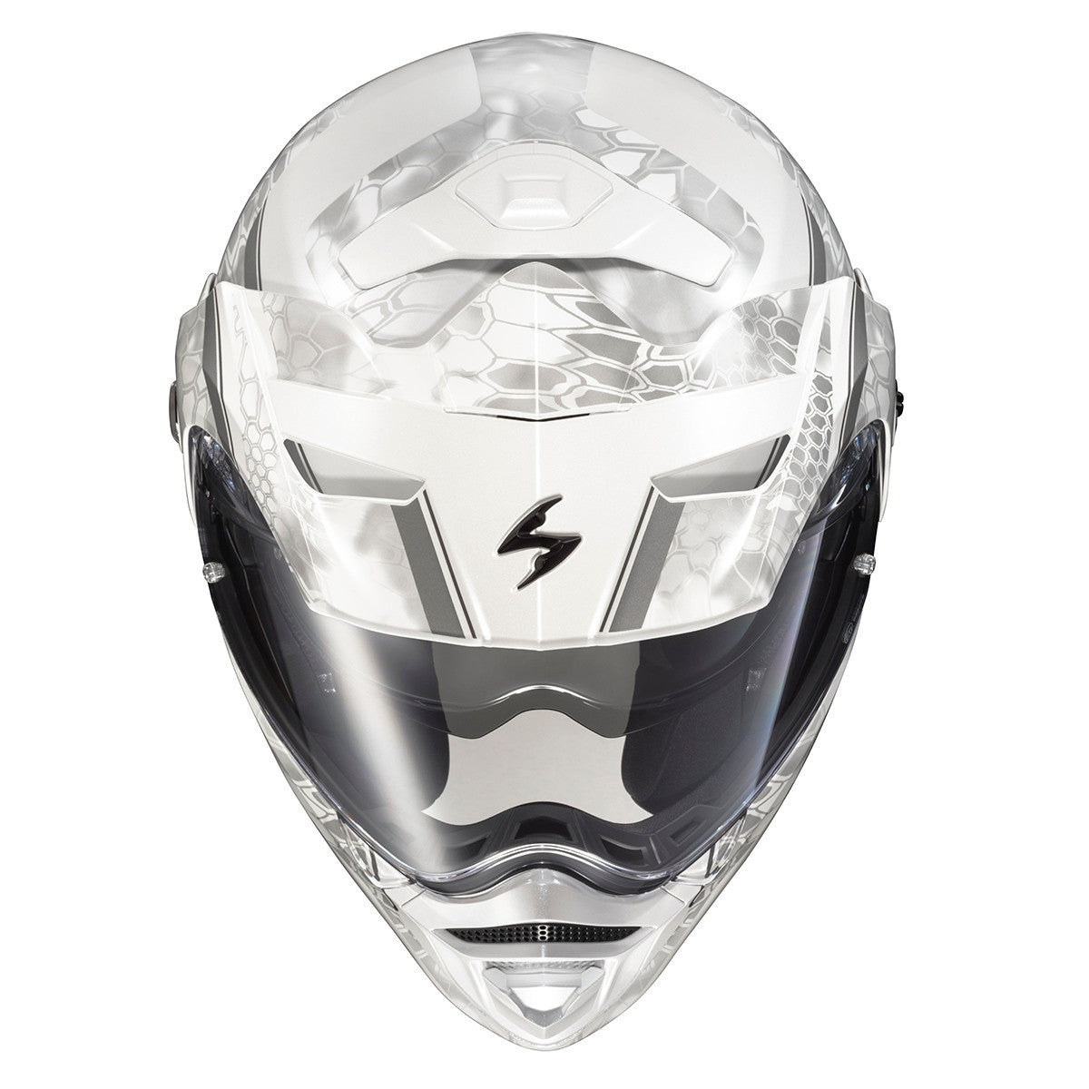 Scorpion-EXO-AT960-Kryptek-Modular-Motorcycle-Helmet-White-Front-Top-View